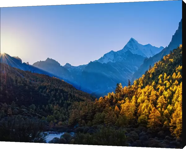 Autumn view of Yading