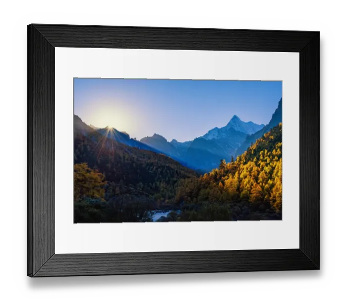 Framed Print : Autumn view of Yading Framed Print : Autumn view of Yading