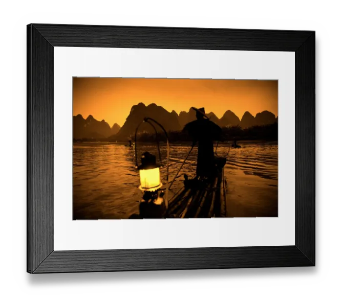 Framed Print : Cormorant fishing Framed Print : Cormorant fishing