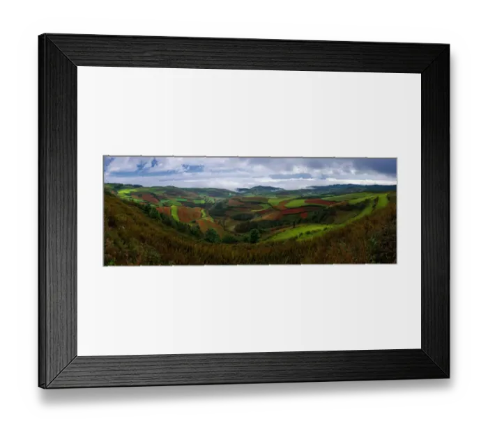 Framed Print : Dongchuan red soil panorama Framed Print : Dongchuan red soil panorama