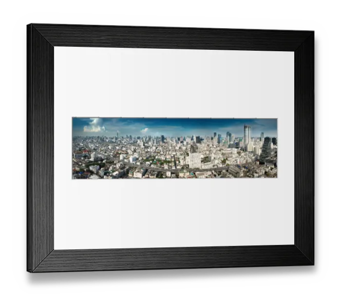 Framed Print : Panoramic of Bangkok cityscape Framed Print : Panoramic of Bangkok cityscape