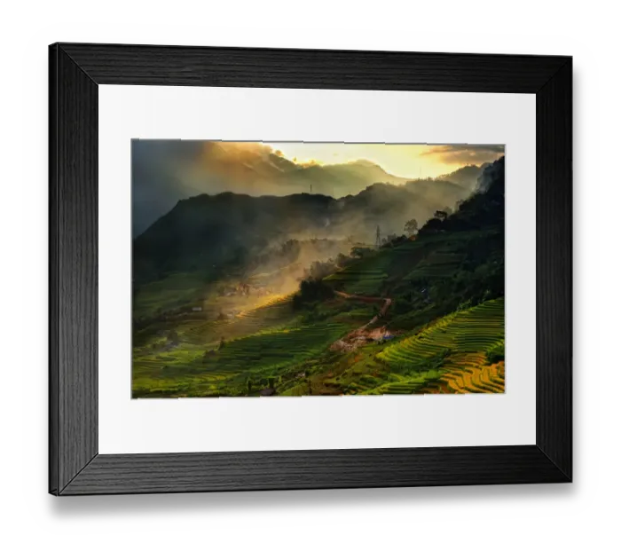 Framed Print : Mountain view of Sapa, Vietnam Framed Print : Mountain view of Sapa, Vietnam