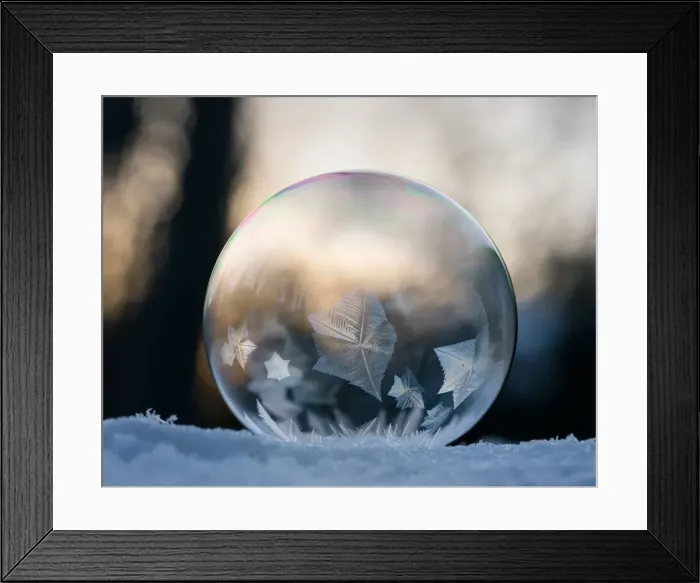 Framed Print : Frozen bubble Framed Print : Frozen bubble
