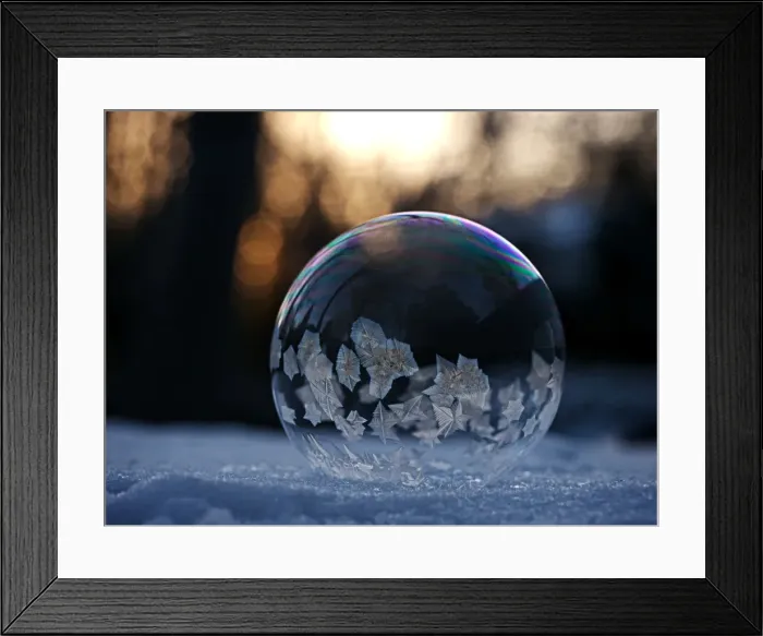 Framed Print : Frozen Bubble Framed Print : Frozen Bubble