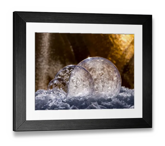 Framed Print : Tripple frozen bubbles Framed Print : Tripple frozen bubbles