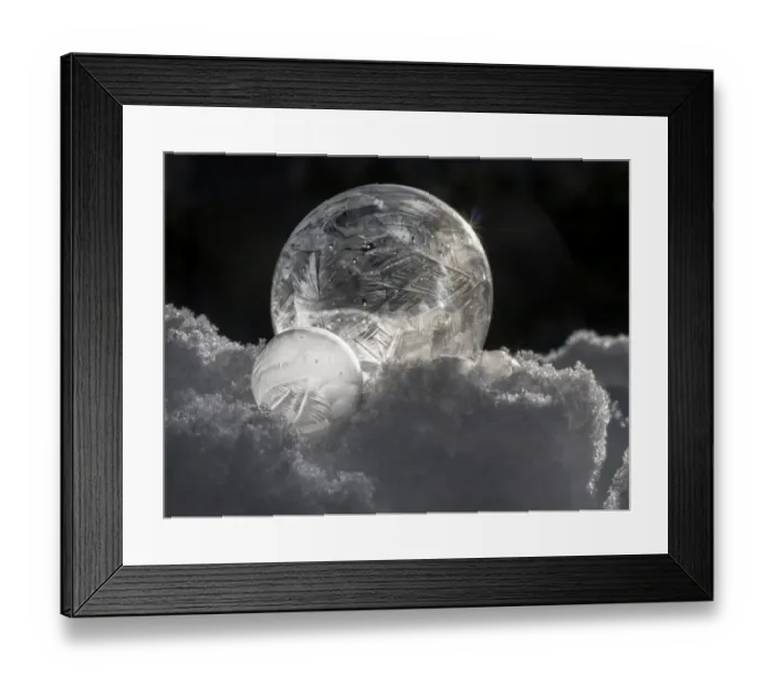 Framed Print : Frozen bubbles Framed Print : Frozen bubbles