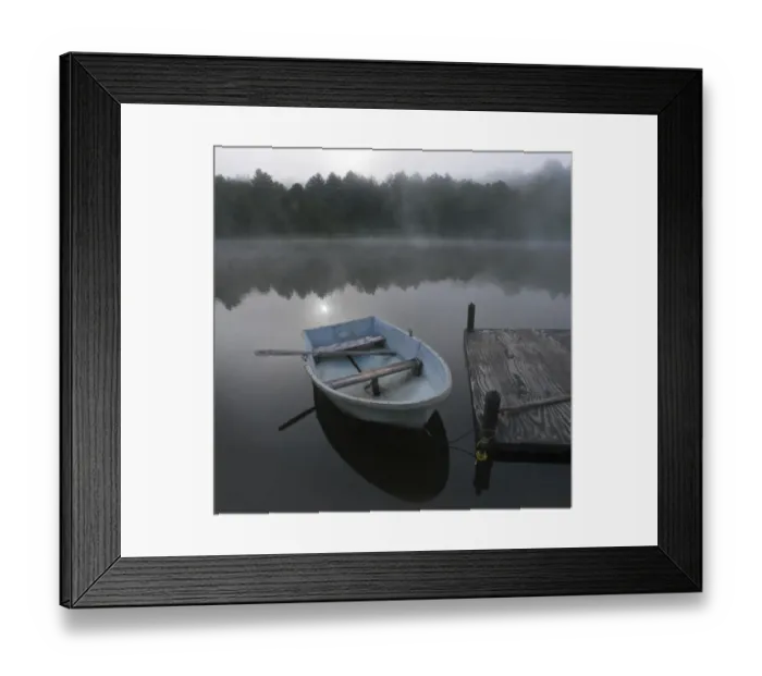Framed Print : Blue boat at sunrise Framed Print : Blue boat at sunrise