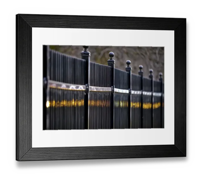 Framed Print : Metal fence Framed Print : Metal fence