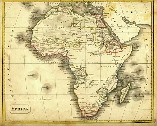 Antquie Map of Africa