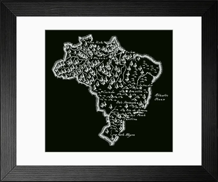 Framed Print : Antique Brazil Framed Print : Antique Brazil
