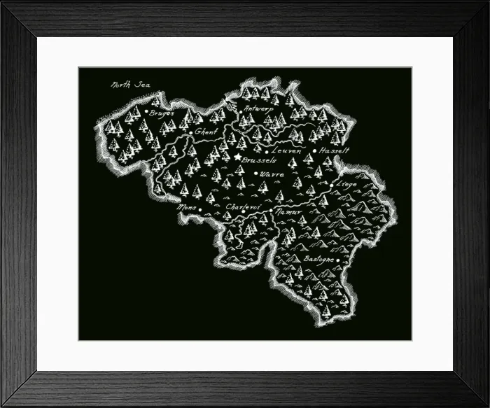 Framed Print : Antique Belgium Framed Print : Antique Belgium