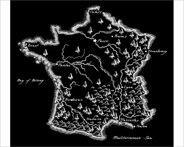 Antique France Map