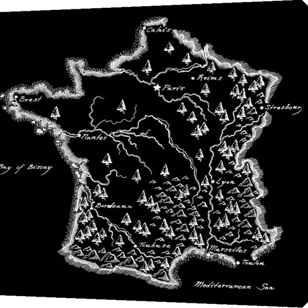 Antique France Map