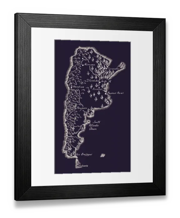 Framed Print : Antique Argentina Framed Print : Antique Argentina