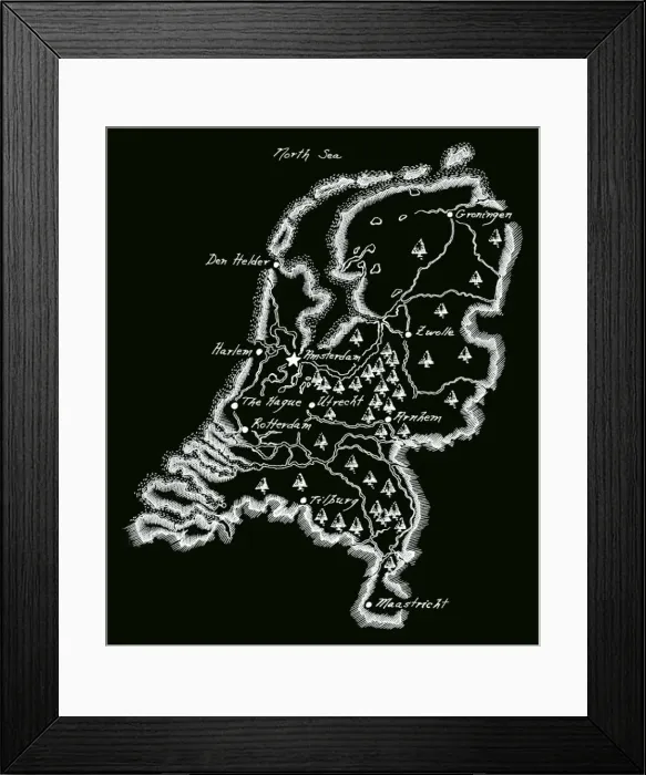 Framed Print : Antique Netherlands Framed Print : Antique Netherlands