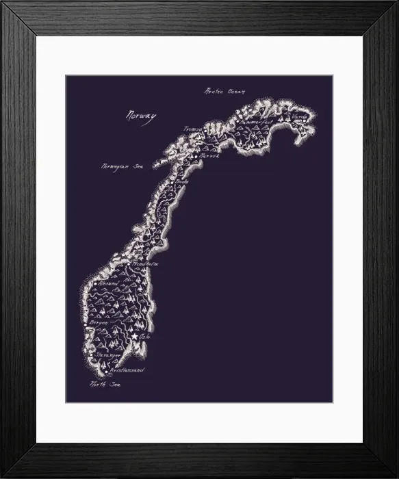 Framed Print : Antique Norway Framed Print : Antique Norway
