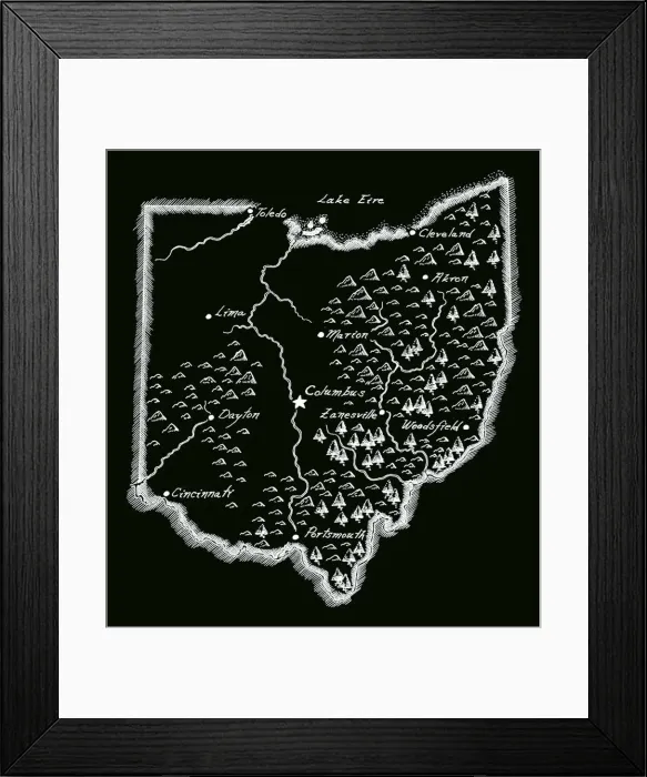 Framed Print : Antique Ohio Framed Print : Antique Ohio