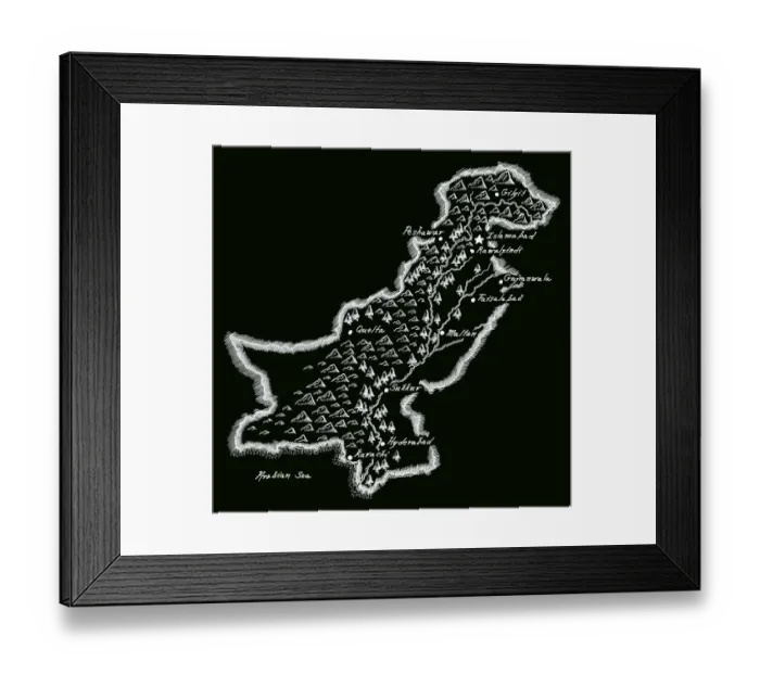 Framed Print : Antique Pakistan Framed Print : Antique Pakistan
