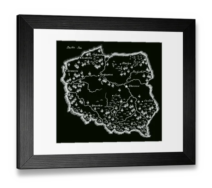 Framed Print : Antique Poland Framed Print : Antique Poland