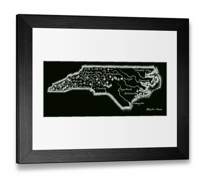 Framed Print : Antique North Carolina Framed Print : Antique North Carolina