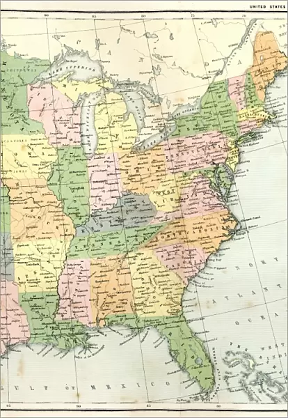 Antique Map of Eastern USA