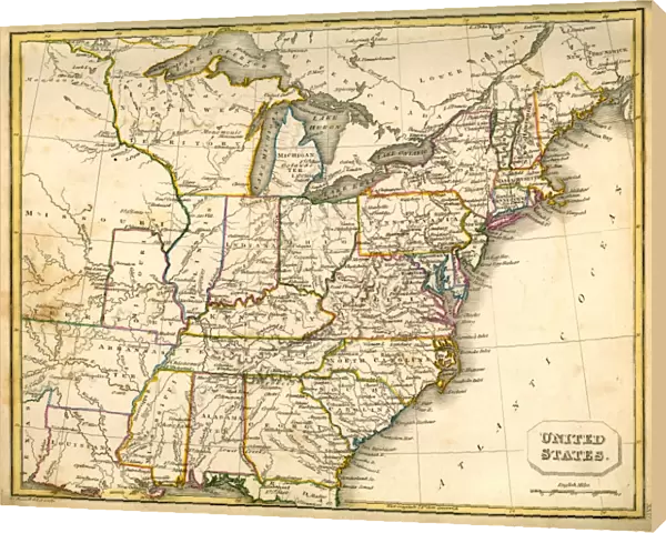 Antquie Map of the United States