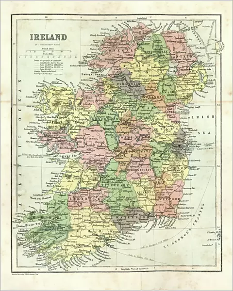 Antique map of Ireland