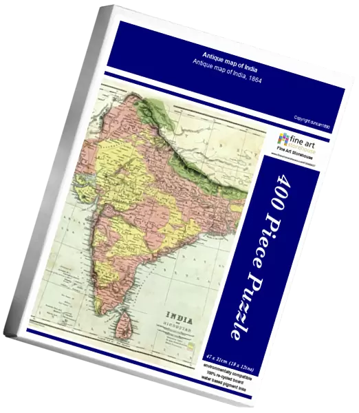 Antique map of India