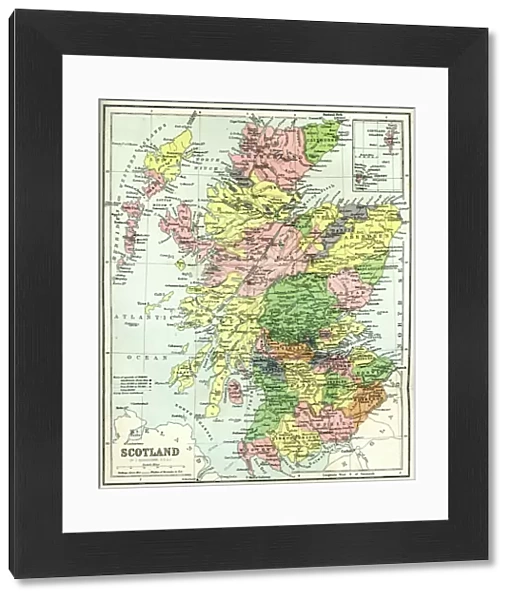 Antique map of Scotland