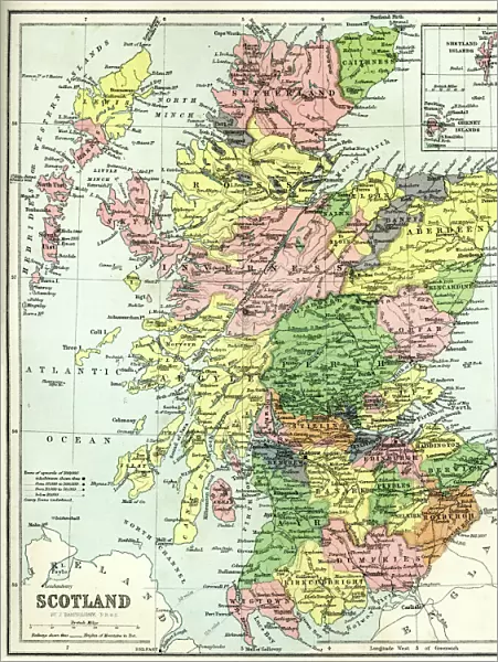 Antique map of Scotland