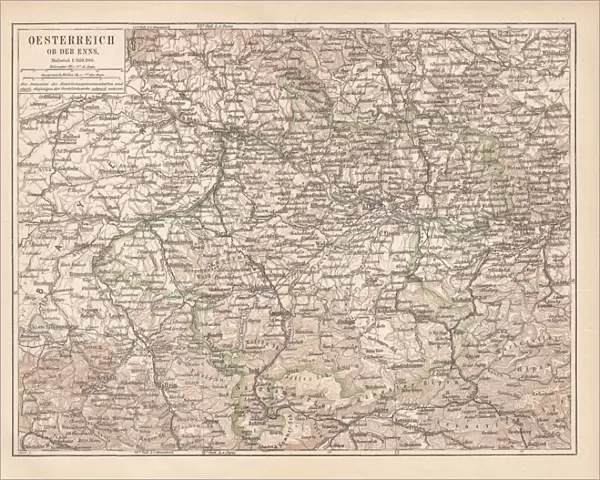 Upper Austria, lithograph, published in 1877