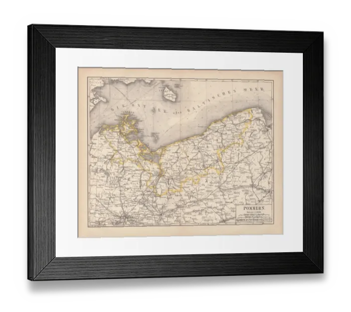 Framed Print : Pomerania, lithograph, lithograph, published in 1878