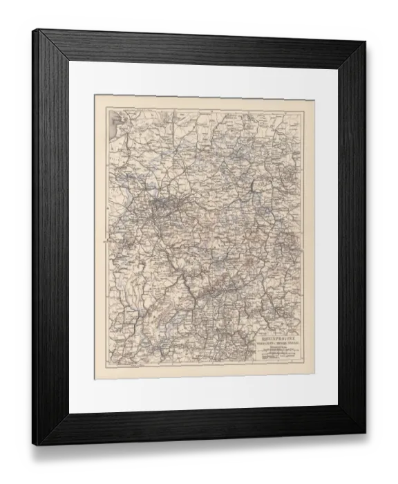 Framed Print : Prussian provinces, lithograph, published in 1878 Framed Print : Prussian provinces, lithograph, published in 1878