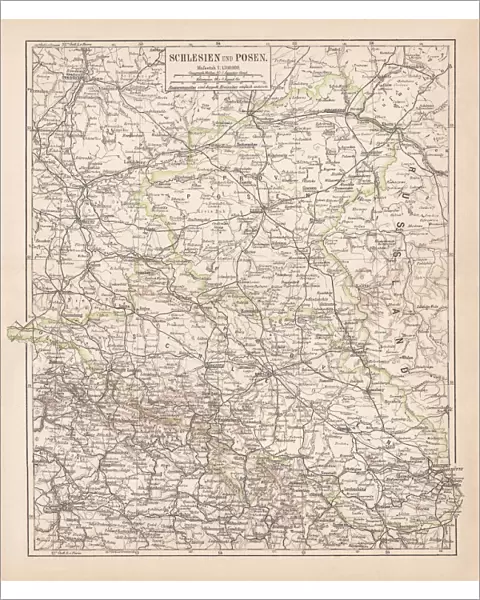 Silesia and Poznan, lithograph, published in 1878