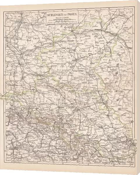 Silesia and Poznan, lithograph, published in 1878