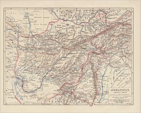 Afghanistan, lithograph, published in 1881