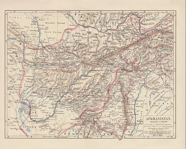 Afghanistan, lithograph, published in 1881