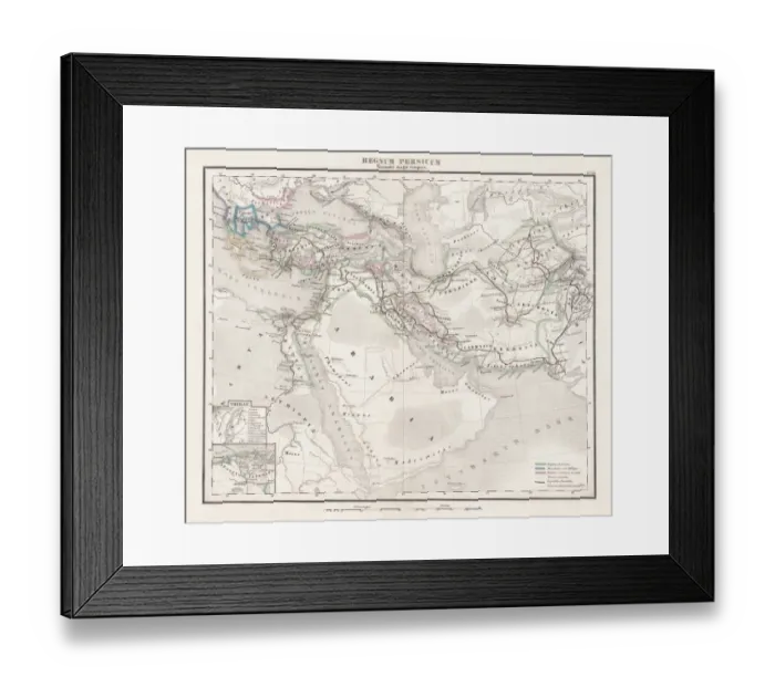 Framed Print : Persian Empire (c. 400 BC), steel engraving, pubolished in 1861 Framed Print : Persian Empire (c. 400 BC), steel engraving, pubolished in 1861