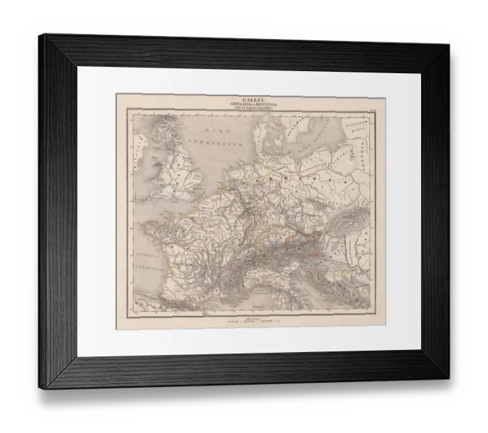 Framed Print : Ancient Europe under Emporer Augstus (63 BC-14 AD), published 1861
