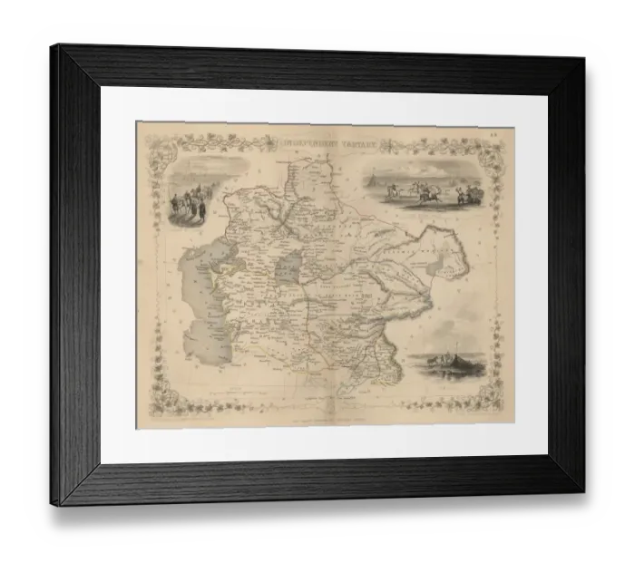 Framed Print : Antique map of Independent Tartary Framed Print : Antique map of Independent Tartary