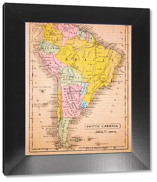 South America 1852 Map