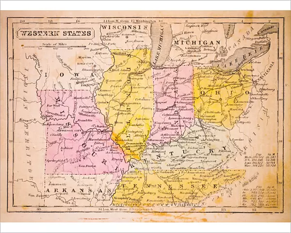 Western States 1852 Map