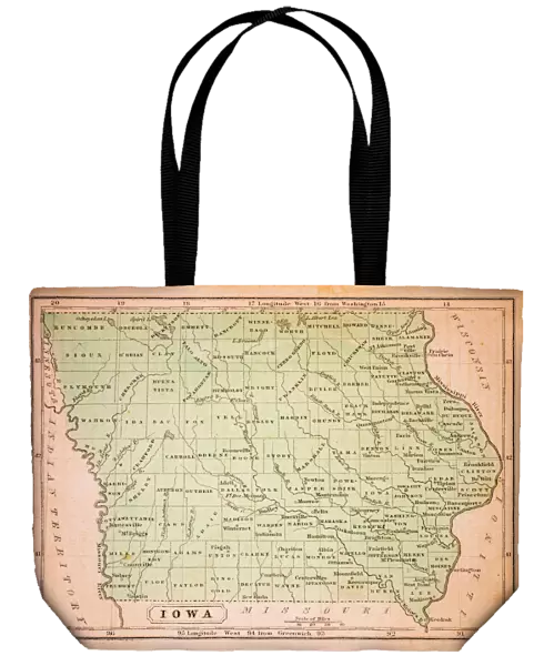Iowa 1852 Map