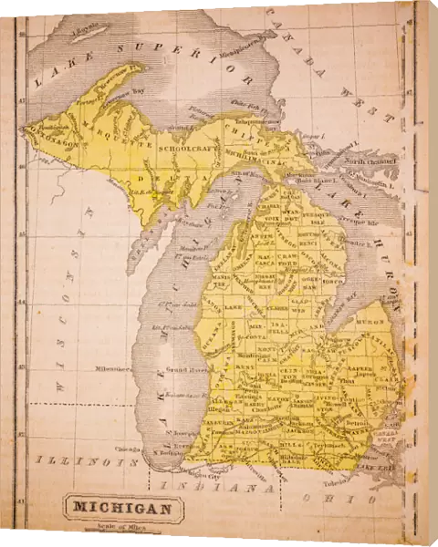 Michigan 1852 Map