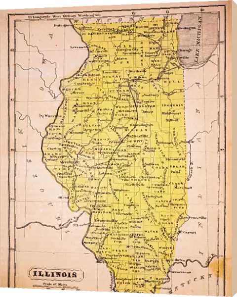 Illinois 1852 Map