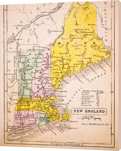 New England 1852 Map