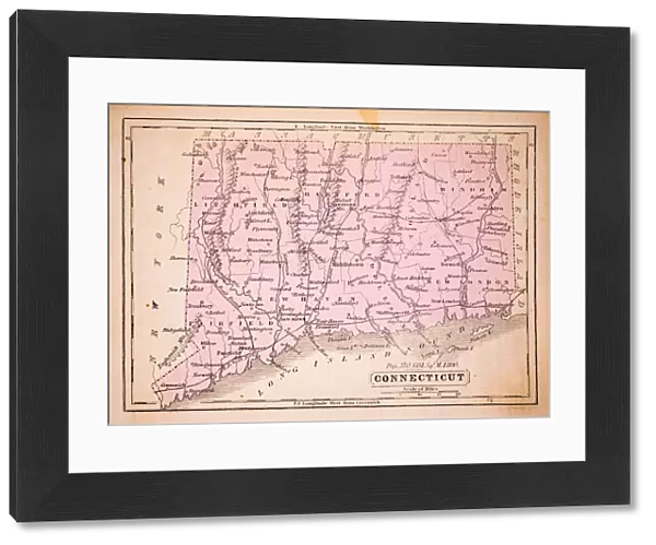 Connecticut 1852 Map