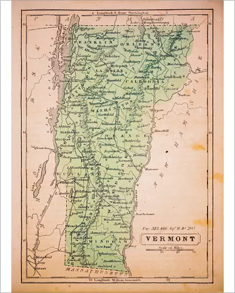Vermont 1852 Map