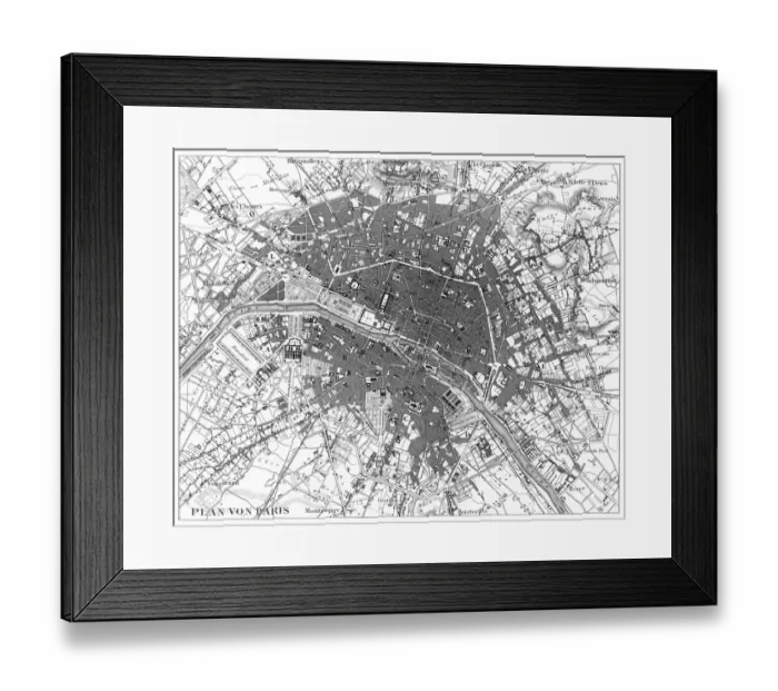 Framed Print : Paris, France Circa 1850 Engraving Framed Print : Paris, France Circa 1850 Engraving