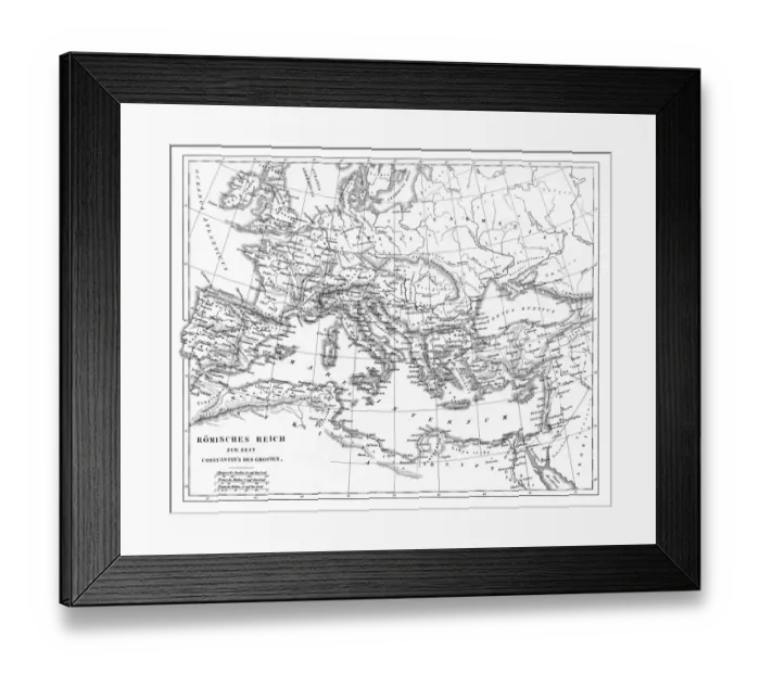 Framed Print : Victorian Map of The Roman Empire Framed Print : Victorian Map of The Roman Empire